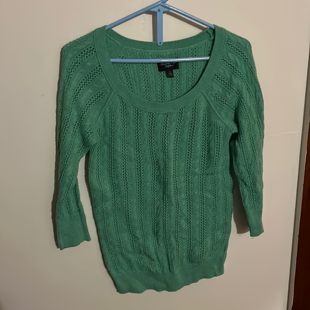 American Eagle Knitted Green Sweater, great condition